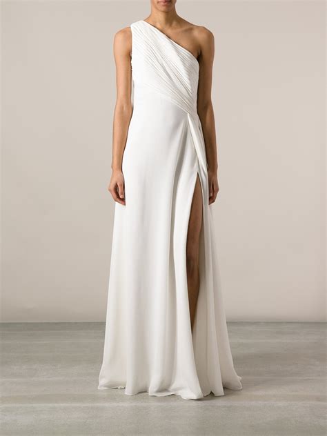 yves saint laurent dress white|yves saint laurent evening dresses.